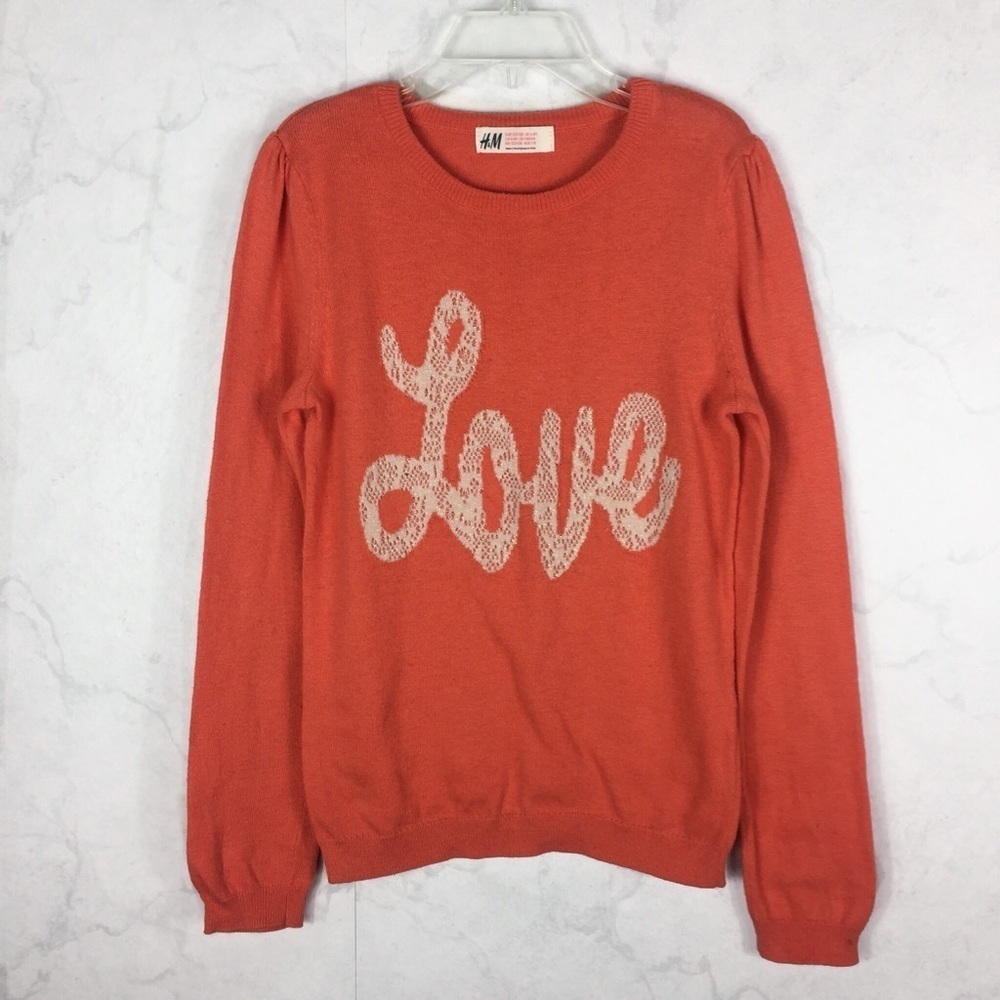 [H&M] Orange Love Sweater